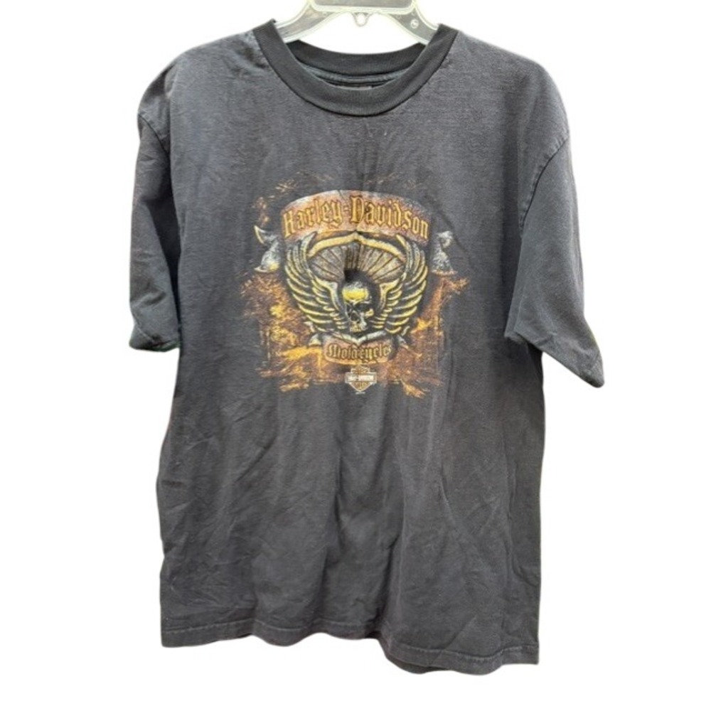 Harley-Davidson T-Shirt Mens XL Black 2007 Biker Bobs Motown Detroit Michigan